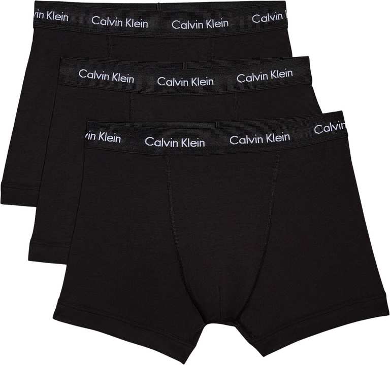 Calvin Klein Men’s 3 Pack Trunks with Logo Waistband - (Colours & Sizes Available) - Prime Deal