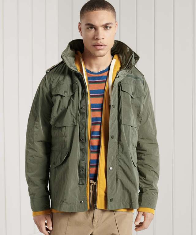 Superdry Khaki Military Field Jacket (Size S - XXL) - £21.60 With Code + Free Delivery @ Superdry Outlet / eBay