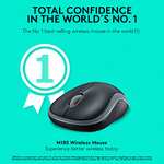 Logitech M185 Wireless Mouse, 2.4GHz with USB Mini Receiver, 12-Month Battery Life, 1000 DPI Optical Tracking - Swift Grey £8.99 @ Amazon