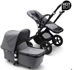 Bugaboo Cameleon 3 Plus Seat & Carrycot Pushchair, In Grey or Black