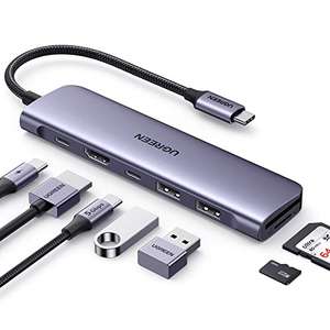 UGREEN USB C Hub 7-in-1 USB C Dock with 4K HDMI, USB-C and 2 USB-A Data Ports with voucher - Sold by UGREEN GROUP LIMITED UK FBA
