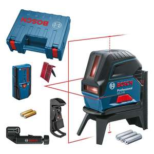 Bosch Professional (Red) Laser Level GCL 2-50 & Receiver (50m range) plus claim free levelling accessory - £109 @ Amazon