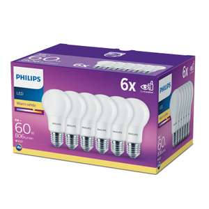 6x Philips LED A Shape Light Bulbs 8W ES 806lm - £1.99 With Click & Collect (Limited Stores) @ Toolstation