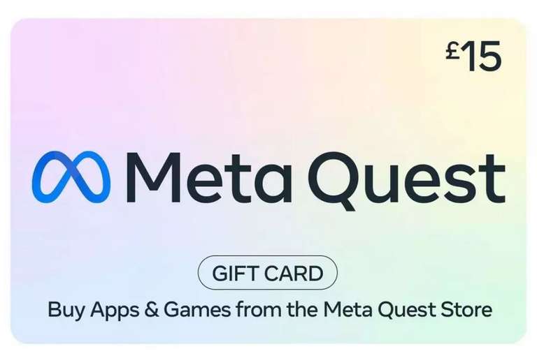 Get A £15 Meta Quest Gift Card For £10 / £25 For £20 & £50 For £40 (Digital Download)