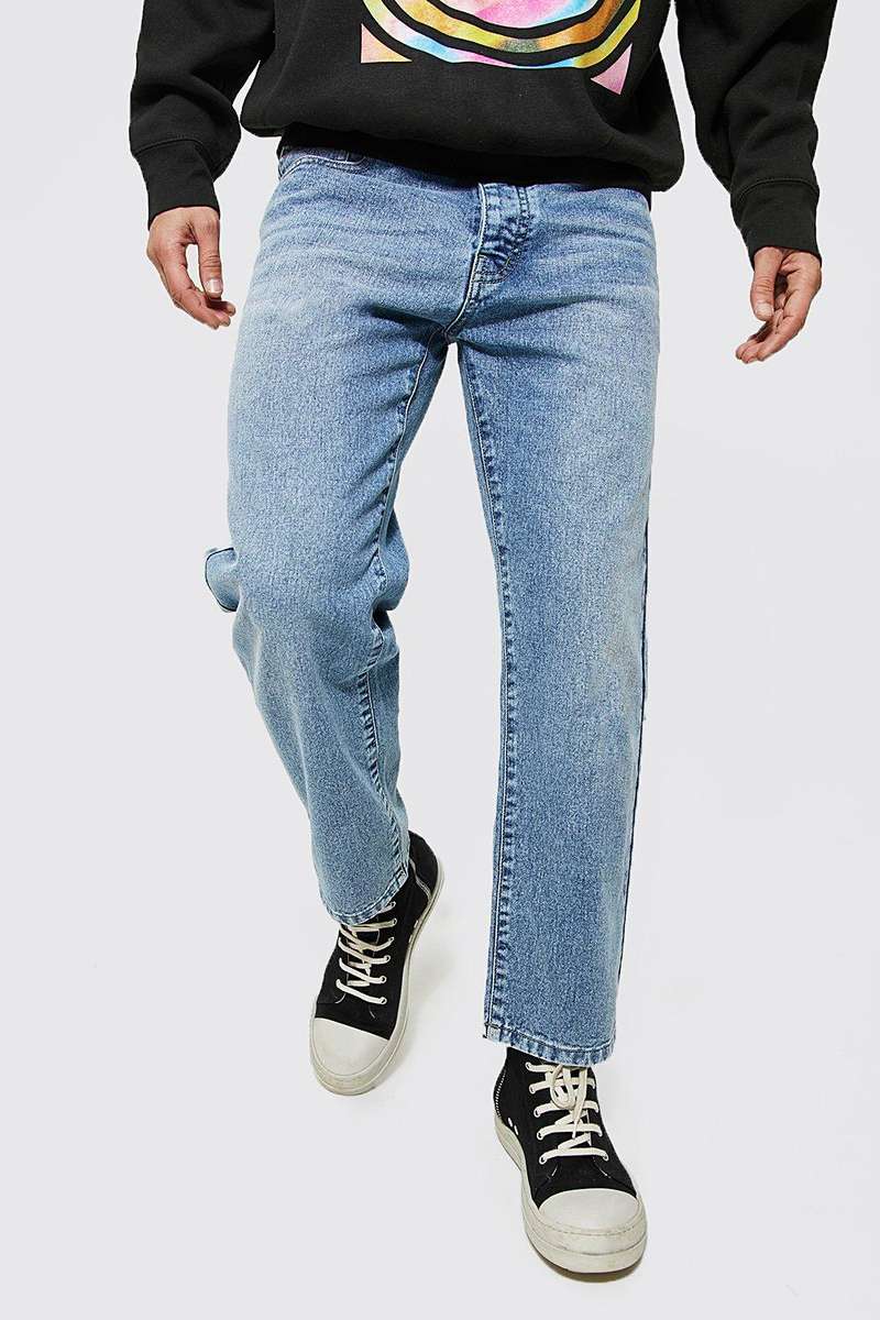 Straight Leg Rigid Cropped Jeans (Waist 