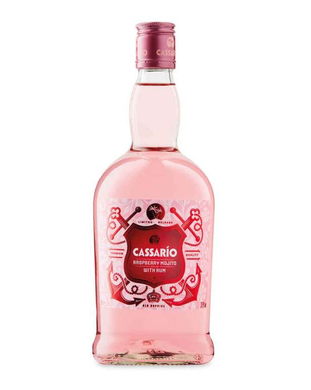 Cassario Tropical Pineapple with Rum 37.5% 70cl £9.09 / Raspberry Mojito with Rum 37.5% 70cl £9.06 / Mango Rum 37.5% 35cl £4.59 @ Aldi