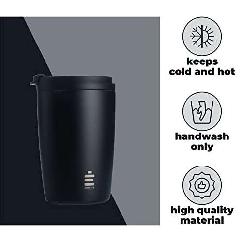 Hydrate 340ml Insulated Travel Reusable Coffee Cup With Leak-proof