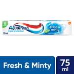 Aquafresh Toothpaste Triple Protection Fresh & Minty, 75 ml (Pack of 1) (76p/68p with Subscribe & Save + 5% off 1st S&S)
