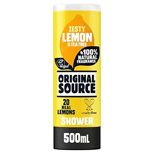 Original Source Lemon & Tea Tree Shower Gel, Pack of 6 x 500 ml (Big Bottle)- £8.83/7.90 with S&S