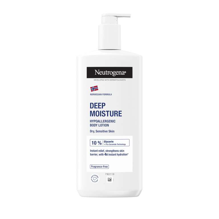 Neutrogena Norwegian Formula Deep Moisture Body Lotion Dry and Sensitive Skin 400ml (£3.02/£2.85 with Subscribe & Save + 15% off 1st S&S)