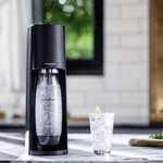 Sodastream TERRA + 2 x 1ltr bottles + 1 x 500ml bottle + 1 x Gas canister + 6 flavours of syrup £89.99 with code (FREE Delivery) @SodaStream