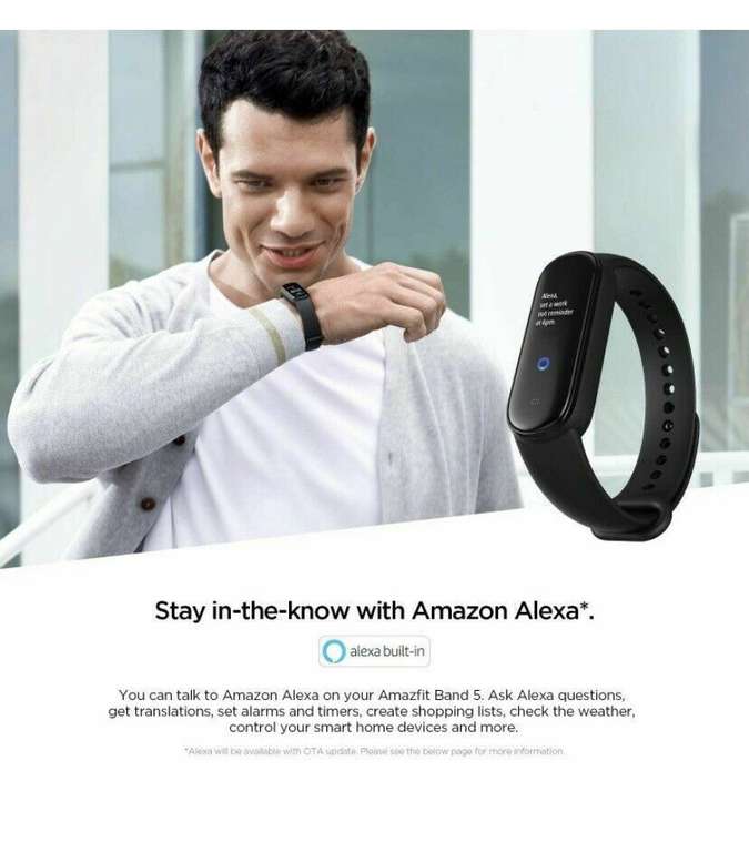 Amazfit Band 5 Smart Band \u0026 Fitness Tracker for £21.89 delivered @ eBay /  centu_2015 - hotukdeals