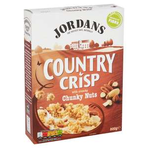 Jordans Country Crisp With Chunky Nuts Cereal 500g + Other Flavours £1.65 @ Sainsbury's