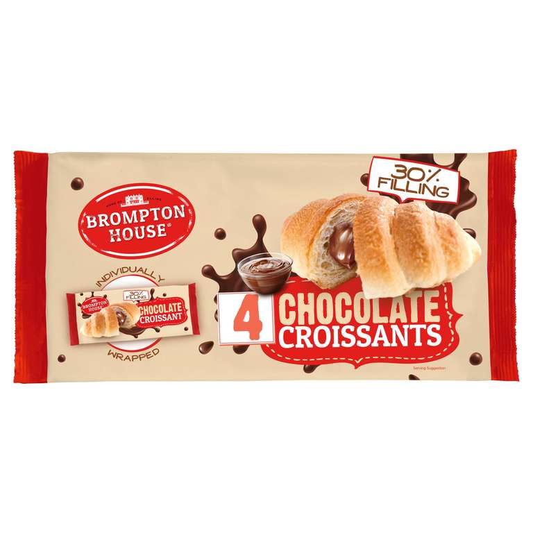 Brompton House 4 Chocolate Croissants 4×48g