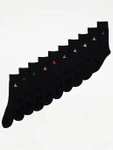 Mens Black Triangle Emblem Ankle Socks 10 Pack Size 6-8.5 - £7.50 + Free Order & Collect @ George (Asda)