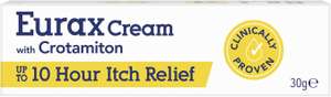 Eurax Itch Relief Cream 30g, Rapid Itch Relief, Lasts up to 8hr, dermatitis, Dry eczema, Allergic rashes & more - £1.92 S&S