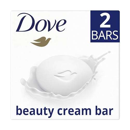 Dove Original Beauty Bar with ¼ moisturising cream soap for softer, smoother, healthier-looking skin 2 x 90g