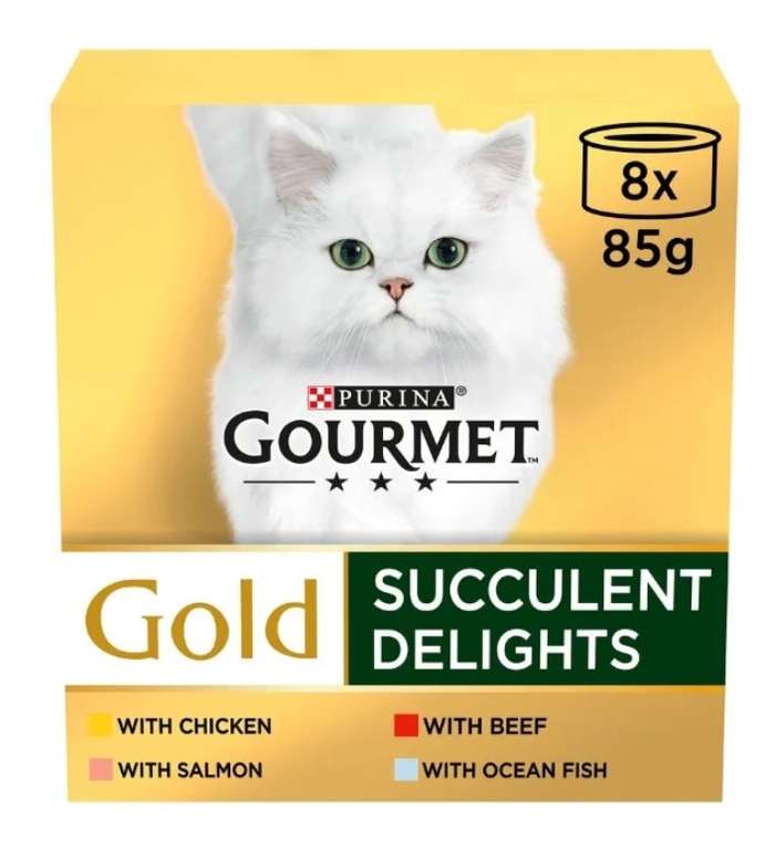 Gourmet Gold Adult Wet Cat Food Chicken 8X85g £3.60 with coupon @Tesco