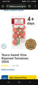 Tesco Sweet Vine Ripened Tomatoes 255G Clubcard price