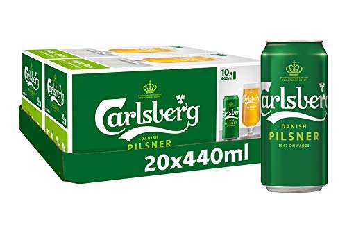 Carlsberg Pilsner Lager Beer 20 x 440ml - £13.32 / £12.65 Subscribe & Save @ Amazon
