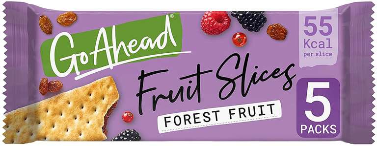 Go Ahead Crispy Fruit Slices Forest Fruit Biscuit Bars 5 x 43.6 g - £1 Amazon