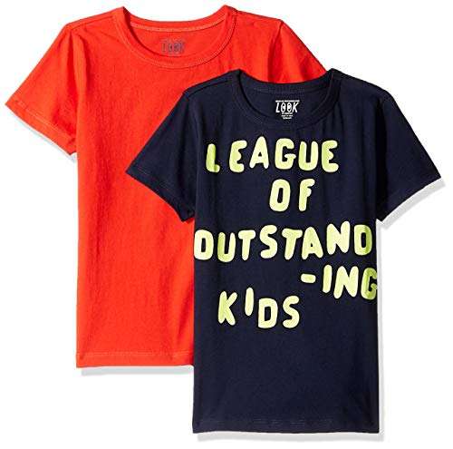 LOOK by crewcuts Girls' 2-Pack Graphic/Solid Short Sleeve T-Shirt 4-5 years - £3.88 @ Amazon
