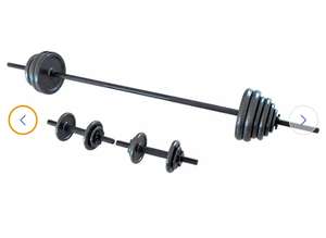 Opti Cast Iron Bar and Dumbbell Set - 48.8kg - Free click and collect