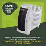 Warmlite WL44001 Thermo Fan Heater with 2 Heat Settings and Overheat Protection, 2000W, White