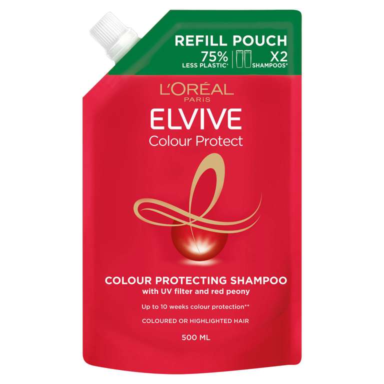L'Oreal Elvive Colour Protect Shampoo Refill Pouch for Coloured Hair 500ml - £2.95 @ Sainsbury's