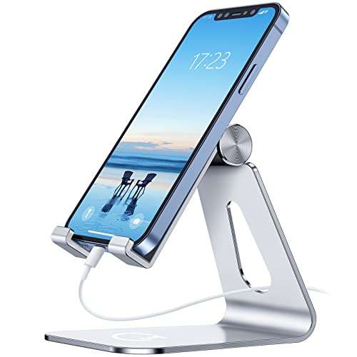 Gritin Phone Stand, Adjustable Phone Holder Stand Dock - Full Aluminum - £6.79 Dispatched By Amazon, Sold By Accer Trading