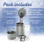 Breville Iced Coffee Maker | Single Serve Iced Coffee Machine Plus Coffee Cup with Straw | Ready in Under 4 Minutes | Grey [VCF155]