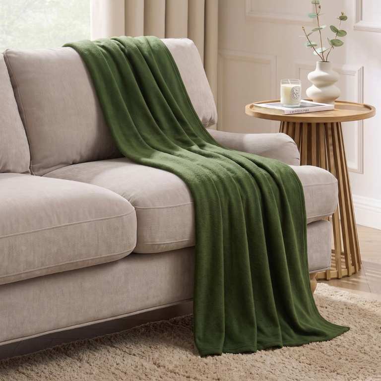 Woodland Green Throw 120 x 150cm