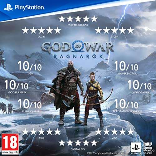 PlayStation 5 Console + God of War Ragnarök person - Prime Exclusive @ Amazon