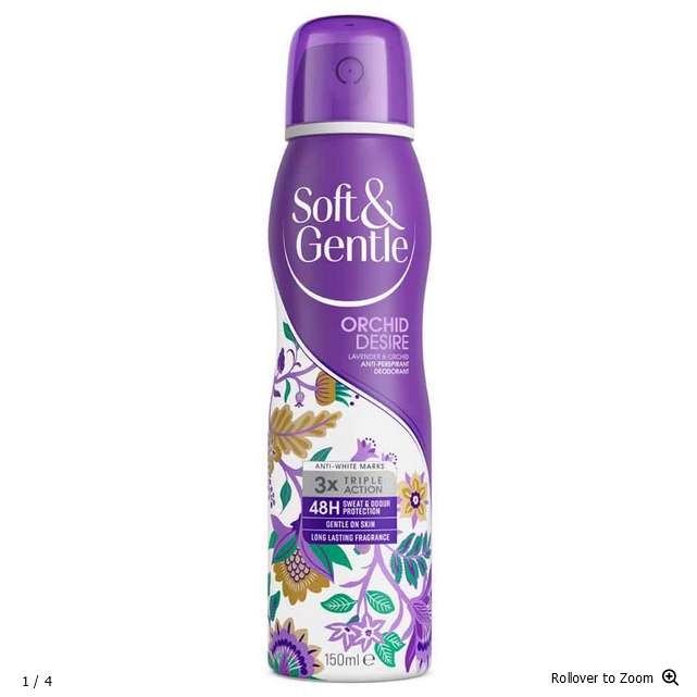 Soft & Gentle Orchid Desire Anti-Perspirant Spray 150ml - £0.60 + Free Click & Collect @ Wilko