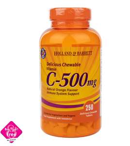 Holland & Barrett Chewable Vitamin C with Rose Hips 250 Tablets 500mg - BOGOF £3.99 Free click and collect @ Holland and Barrett