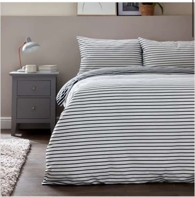 Zander Black Duvet Cover and Pillowcase 