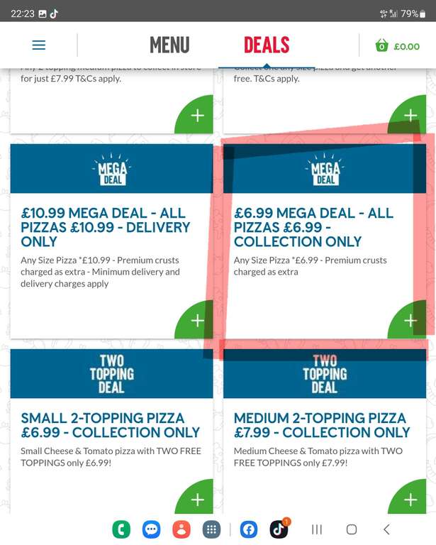 Dominos Pizza - Any size pizza £6.99 collected at Selected Locations e.g Wiltshire, Bristol, Abingdon area