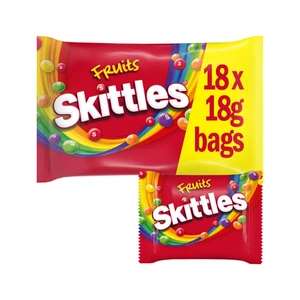 Skittles Fruit Flavoured Sweets Fun Size Bags Multipack 18x18g