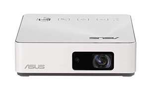 ASUS S2 White USB-C Portable LED Projector, 720P (1280 x 720), 500 Lumens, Built-in 6000mAh Battery, Keystone Adjustment, Auto Focus