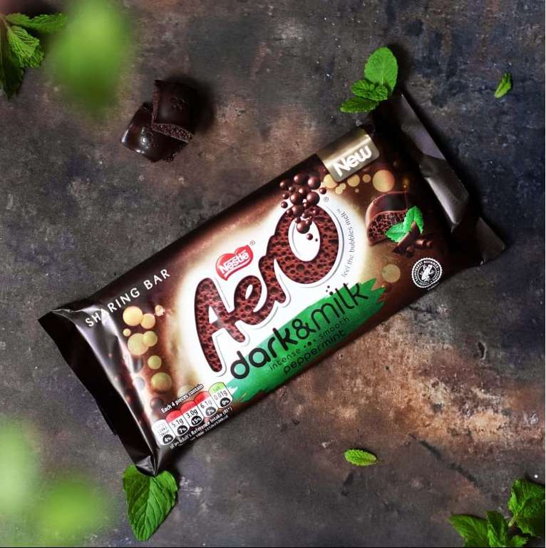 Aero Dark and Milk Peppermint Mint Chocolate Sharing Bars, 15 x 90 g £9.45 @ Amazon