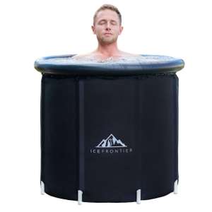 Ice Bath Outdoor Recover Tub by Ice Frontier - 360L Premium Ice Bath Tub & Portable Bathtub Adult Sized - Sold By Kantara Retail Limited FBA