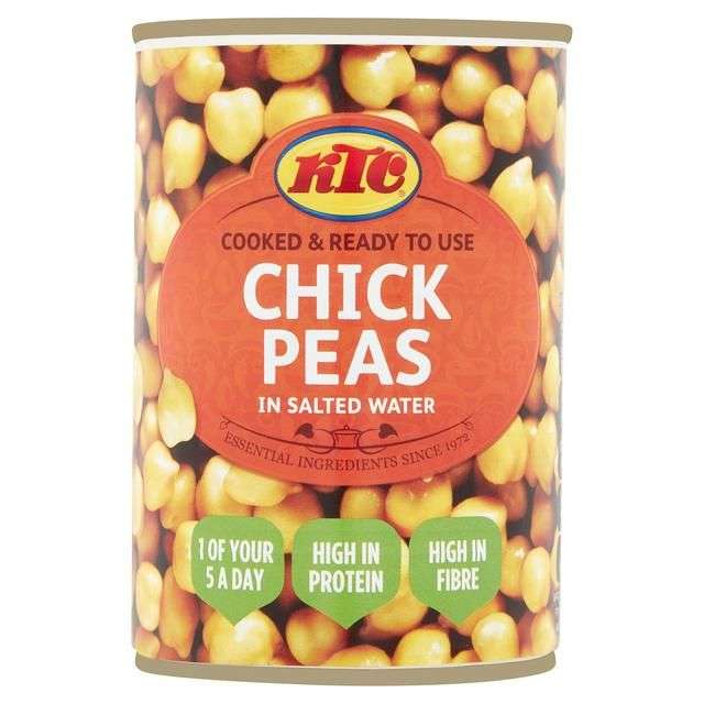 KTC Chick Peas 400g - 45p (10 for £4.50) @ Sainsbury's