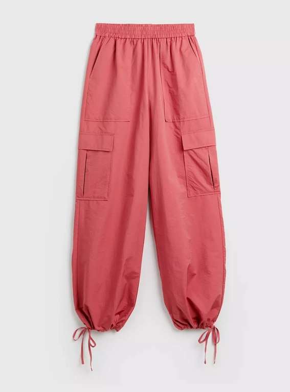 Pink Parachute Cargo Trousers reduced + Free Click and collect