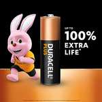 Duracell Plus AA Batteries (12 Pack) - Alkaline 1.5V - Up To 100% Extra Life