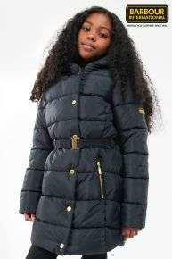 Barbour International Girls Track Line Quilted Jacket (Size 8-9 Years) - £50 with click & collect @ Next