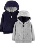 Simple Joys by Carter's Boy's Hooded Sweatshirt (Pack of 2), 0-3 months and other ages
