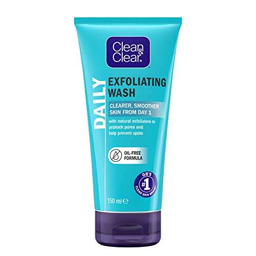 Clean & Clear Exfoliating Oil Free Daily Wash, 150ml - S&S £2.07