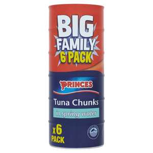 6 pack Princes Tuna Chunks Brine or Spring Water 145g £4 instore @ Asda (Accrington)