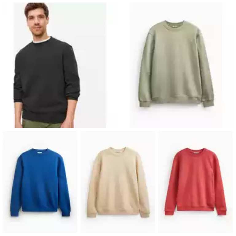 Men's The Ultimate Crew Neck Sweatshirt (Black / Green / Grey Marl / Red / Blue / Yellow Cream) Sizes S- XXXL + Free C&C