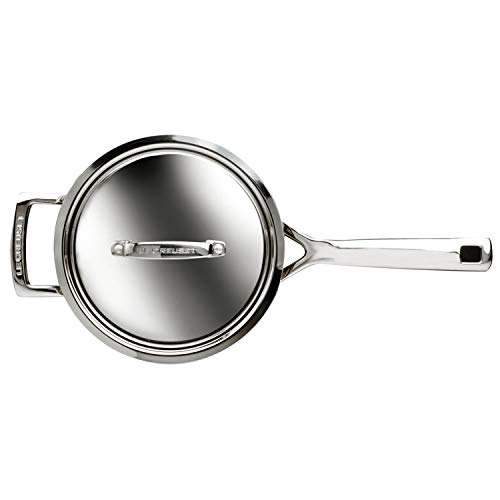 Le Creuset 3-Ply Stainless Steel Saucepan with Lid, 16 x 9.5 cm